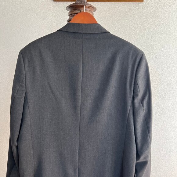 Banana Republic Men's Size 42L Dark Gray Modern-Fit 100% Wool Suit Jacket - Picture 8 of 15